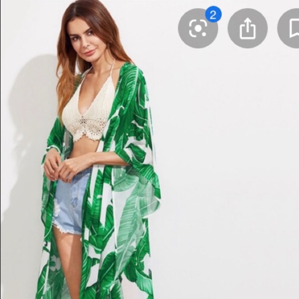 Brand new never work leaf kimono